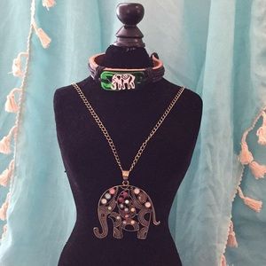 BOHO FUN Elephant Necklace & Bracelet
